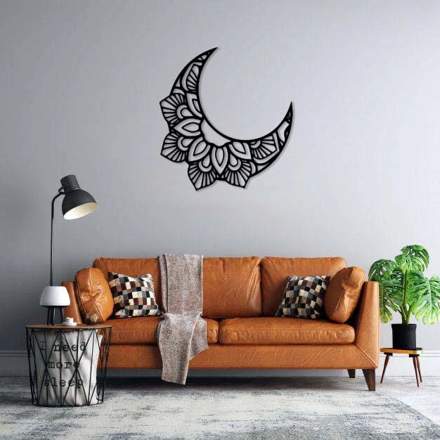 دیوارکوب ماهوت طرح ماه و لوتوس