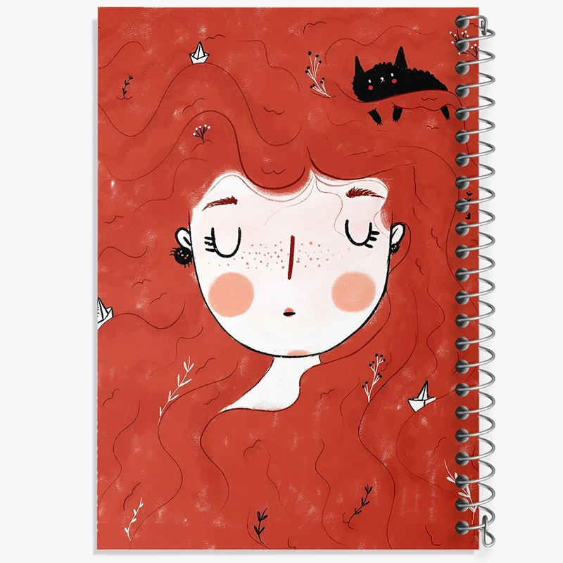 دفتر مشق 50 برگ خندالو طرح دخترانه کیوت کد N4713