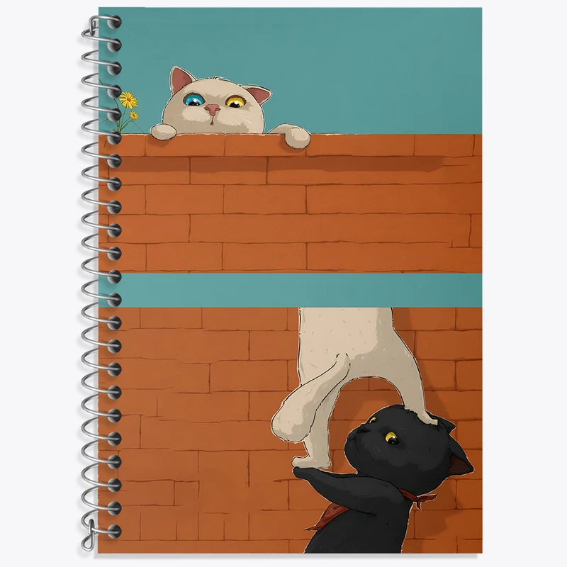 دفتر لغت 50 برگ خندالو طرح گربه های بامزه کد N4011