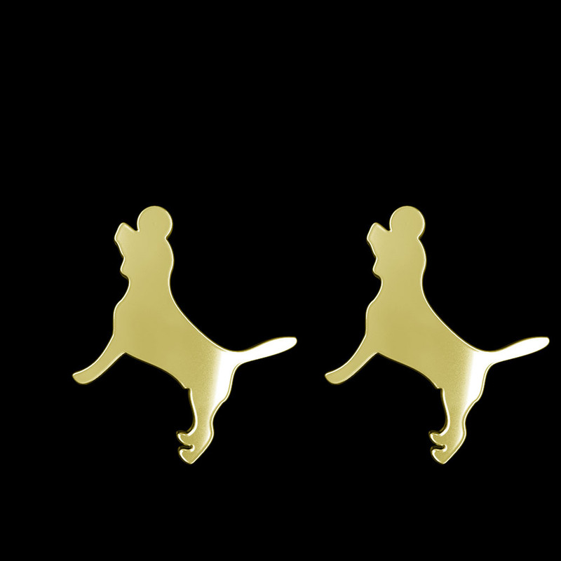 گوشواره طلا 18 عیار زنانه مدوپد مدل سگ کد GA1-16569