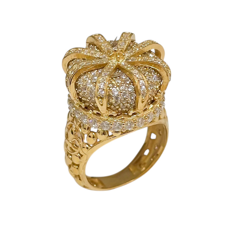 انگشتر نقره زنانه مدل تاج کد 00144_shahr