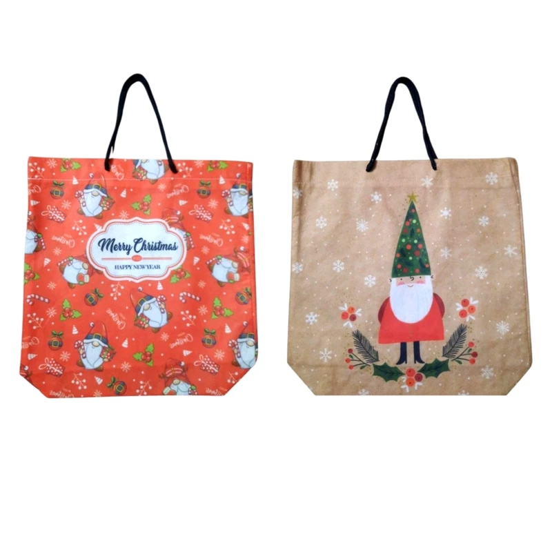 ساک هدیه مدل بابانوئل و کریسمس کد mn11 بسته 2 عددی