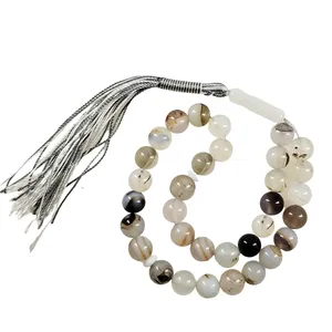 تسبیح سلین کالا مدل عقیق شجر 33 دانه 10 کد 10