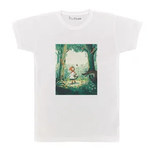 تی شرت آستین کوتاه بچگانه پرمانه طرح شنل قرمزی کد pmt.6279