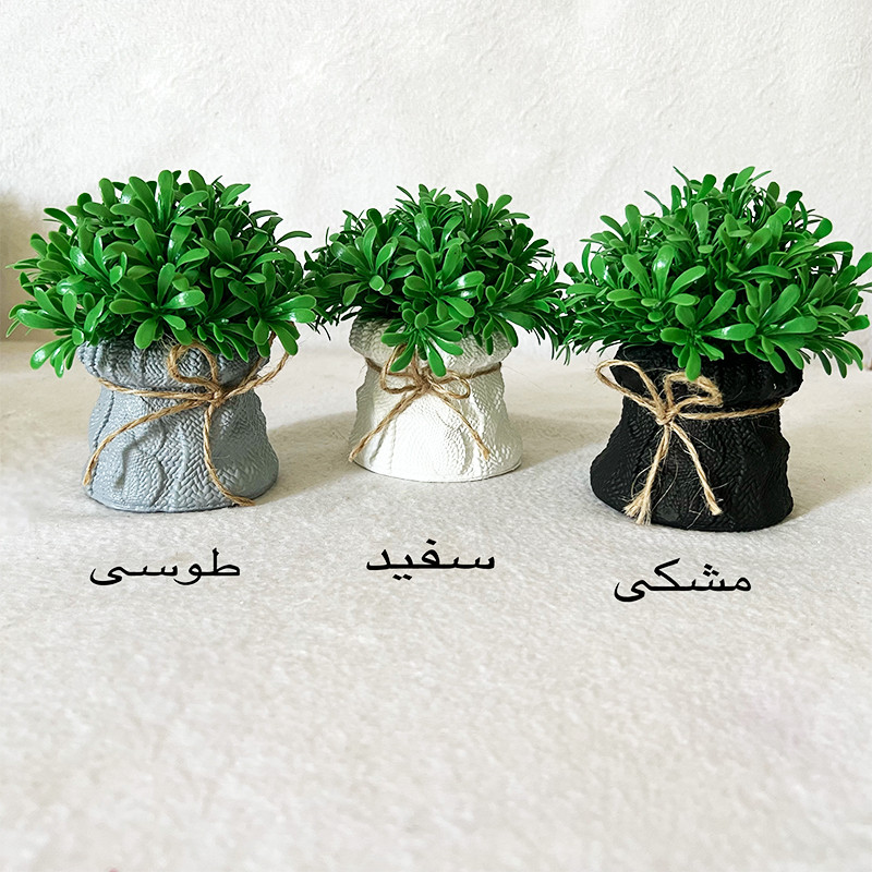 گلدان به همراه گل مصنوعی مدل بافت میخک کد 743