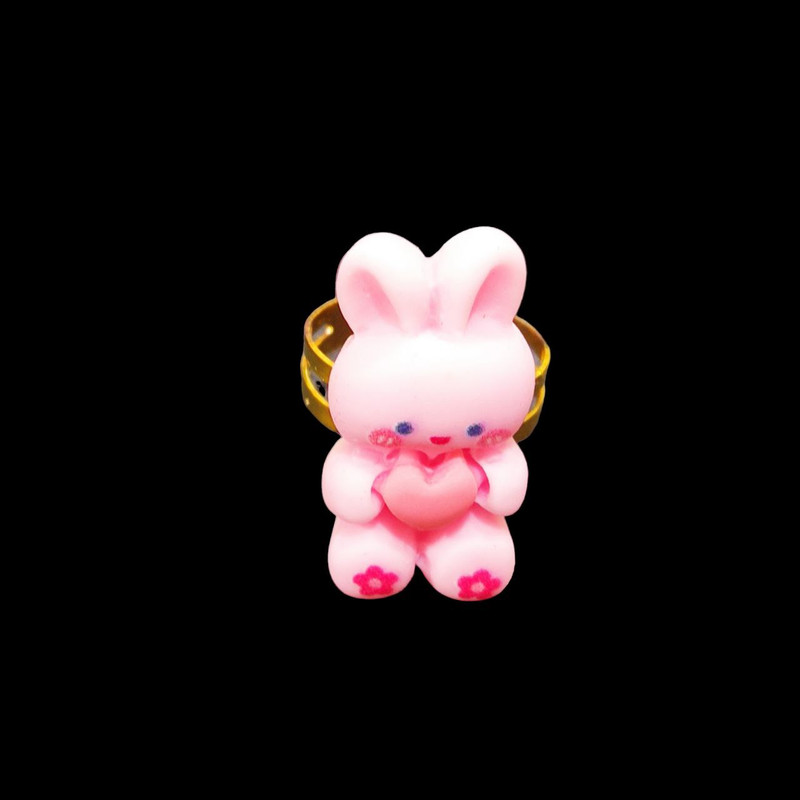 انگشتر دخترانه مدل عروسکی سیلیکونی کد BACH02 مجموعه 7 عددی