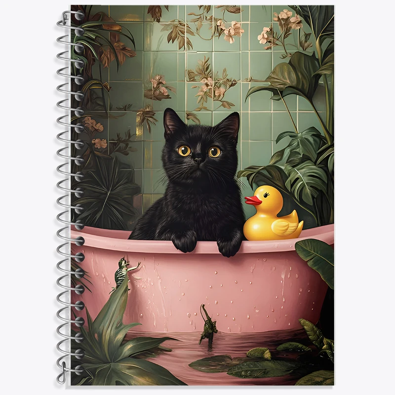 دفتر نت موسیقی 50 برگ خندالو طرح گربه سیاه کد F7247