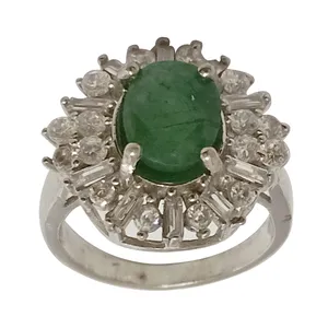 انگشتر نقره زنانه سلین کالا مدل زمرد ce-As044