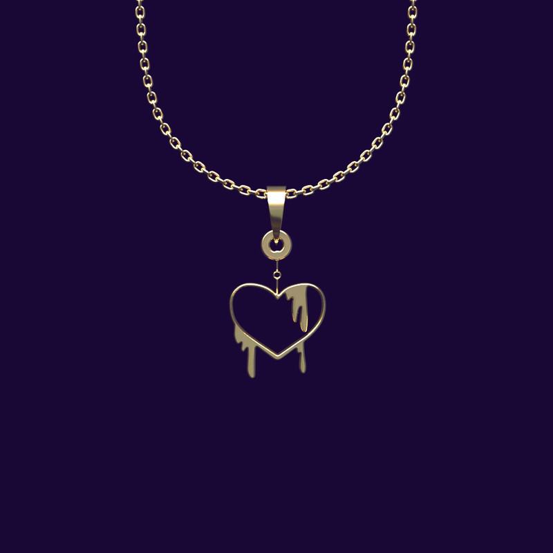 گردنبند طلا 18 عیار زنانه مدوپد مدل قلب کد DD2-1-1260