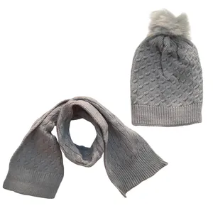 ست کلاه و شال گردن بافتنی بچگانه مدل Tal 14