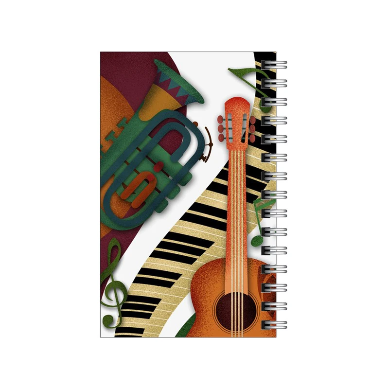دفترچه یادداشت مدل to do list طرح گیتار و پیانو کد 1596368