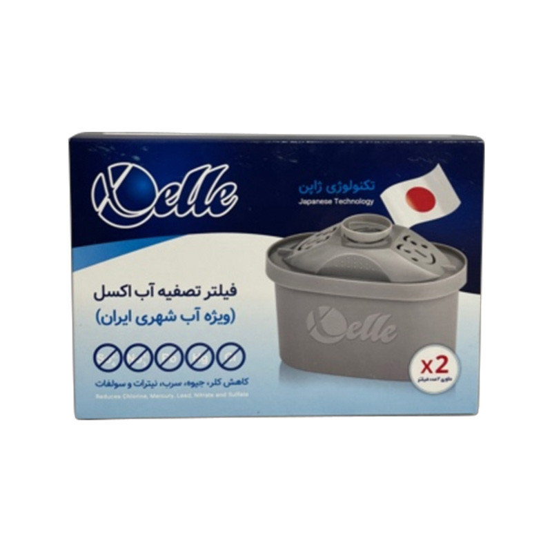 فیلتر تصفیه کننده آب پارچ اکسل مدل 25 بسته 2 عددی