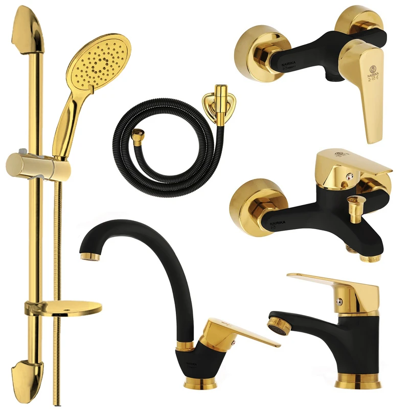 ست شیرآلات نایریکا مدل آروین کد B-02 مجموعه 6 عددی
