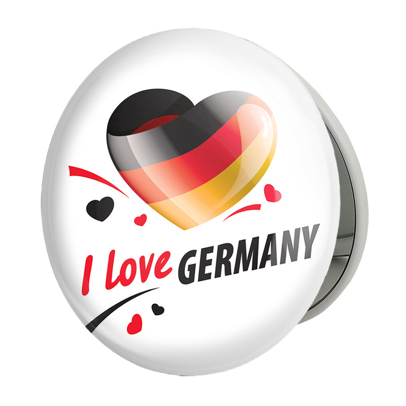 آینه جیبی خندالو طرح پرچم آلمان مدل تاشو کد 20646 