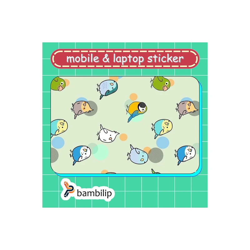 استیکر بامبیلیپ مدل کارت عابر طرح پترن پرندگان کد 4594222