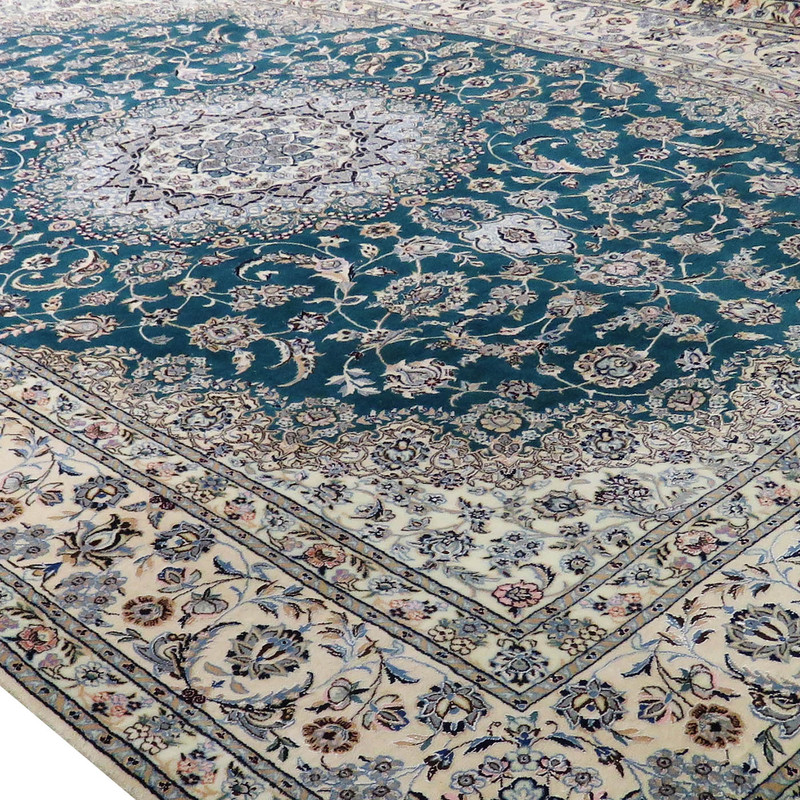 فرش دستبافت 6 متری مدل لچک ترنج نایین 6لا کد 631