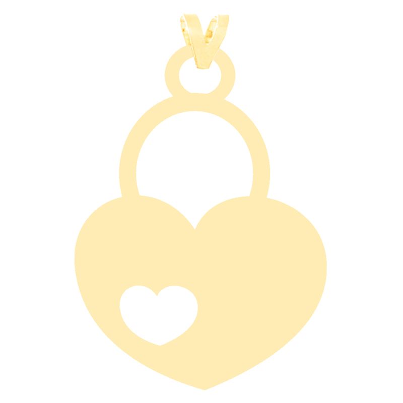آویز گردنبند طلا 18 عیار زنانه کرابو طرح قلب مدل Kr3146 -  - 1