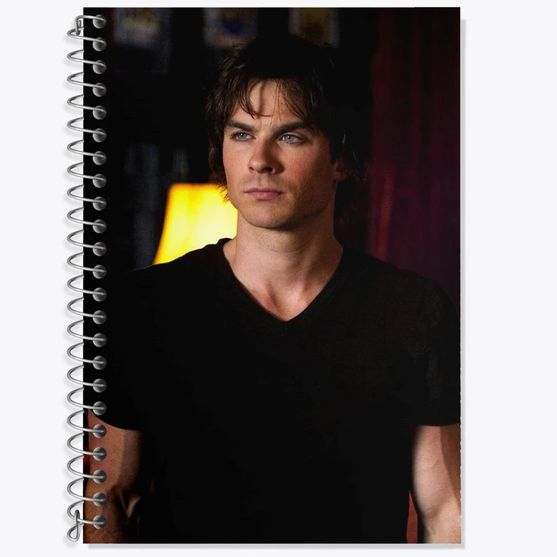 دفتر لغت 50 برگ خندالو مدل دیمون سالواتوره خاطرات یک خون آشام The Vampire Diaries کد 23693