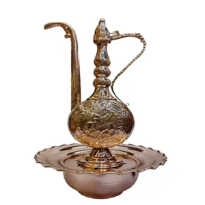 ست آفتابه و لگن مسی طرح آهو