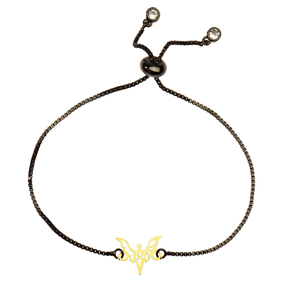 دستبند طلا 18 عیار دخترانه کرابو طرح فرشته مدل Krd1085