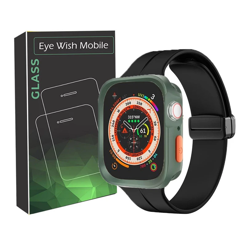 کاور آی ویش مدل Difender magnet مناسب برای اپل واچ Ultra / Ultra2 49 mm به همراه بند