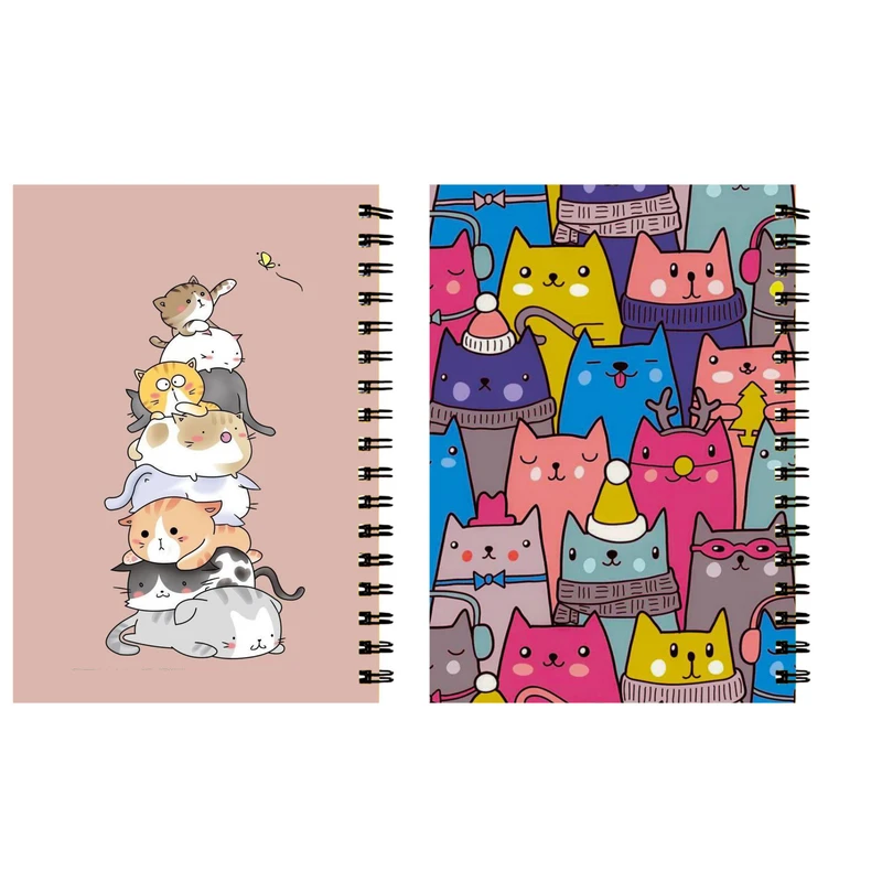 دفتر مشق 60 برگ طرح گربه ها کد 33 بسته 2 عددی