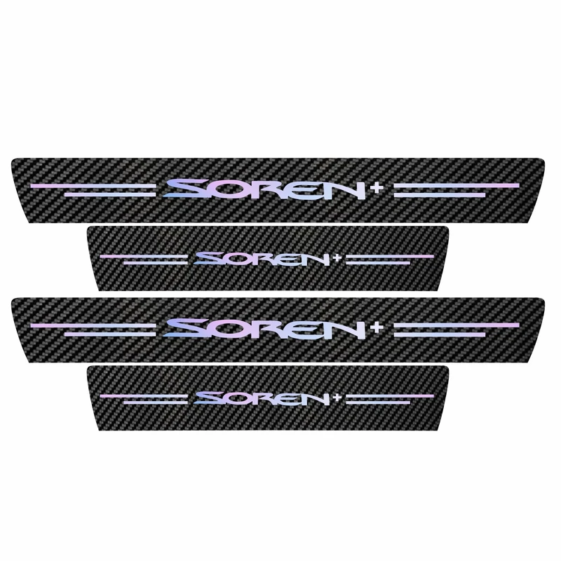 برچسب پارکابی خودرو سولگی مدل کربن کد J69 مناسب برای سورن پلاس بسته 4 عددی