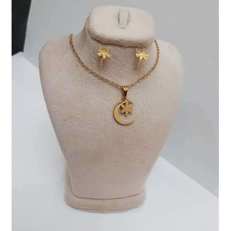 نیم ست زنانه مدل ماه و گل