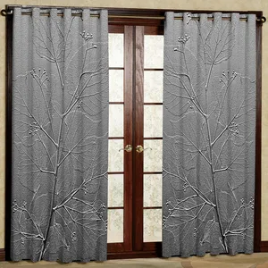 پرده مدل برگ هازان پانچی کد 2364 سایز 140x200 سانتی متر