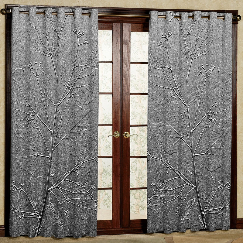 پرده مدل برگ هازان پانچی کد 2364 سایز 140x200 سانتی متر