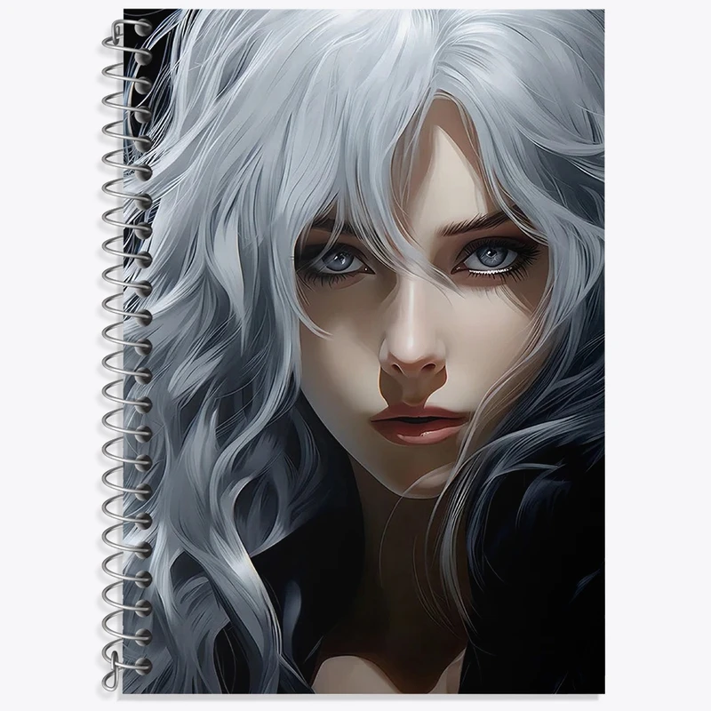 دفتر زبان 50 برگ خندالو مدل دو خط طرح دخترانه کد N22