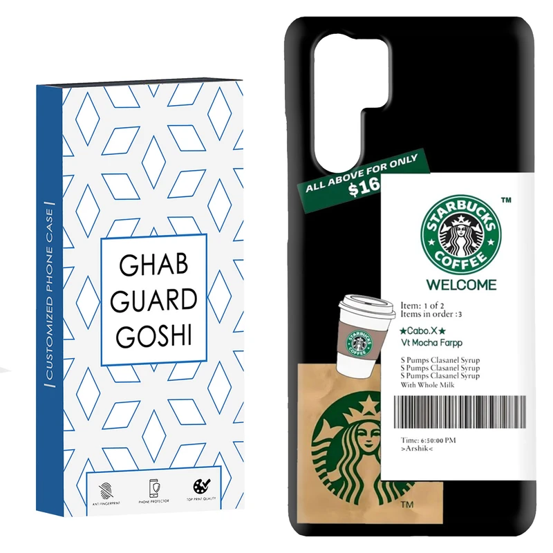کاور قاب گارد گوشی طرح استارباکس کد Dimo-071 مناسب برای گوشی موبایل هوآوی P30 Pro 