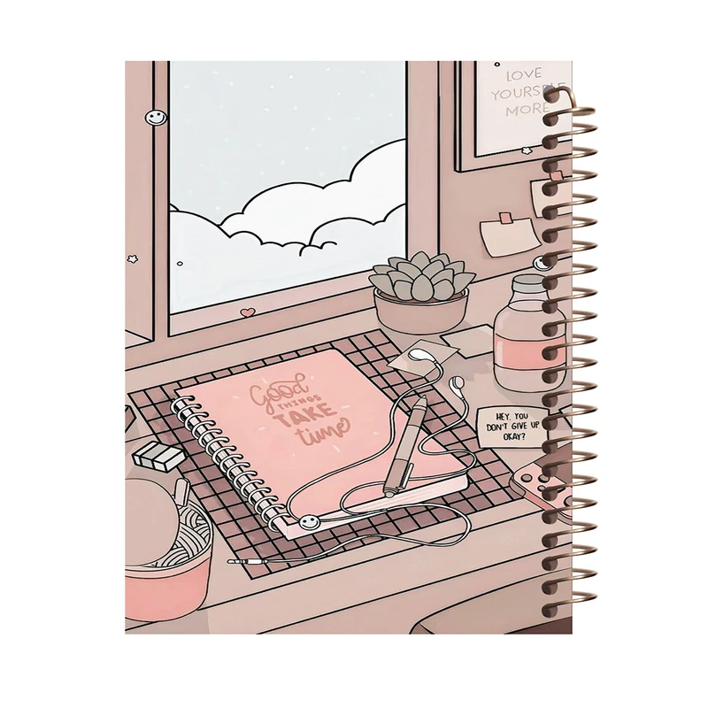 دفتر مشق 100 برگ طرح دخترانه مدل فانتزی کد H536