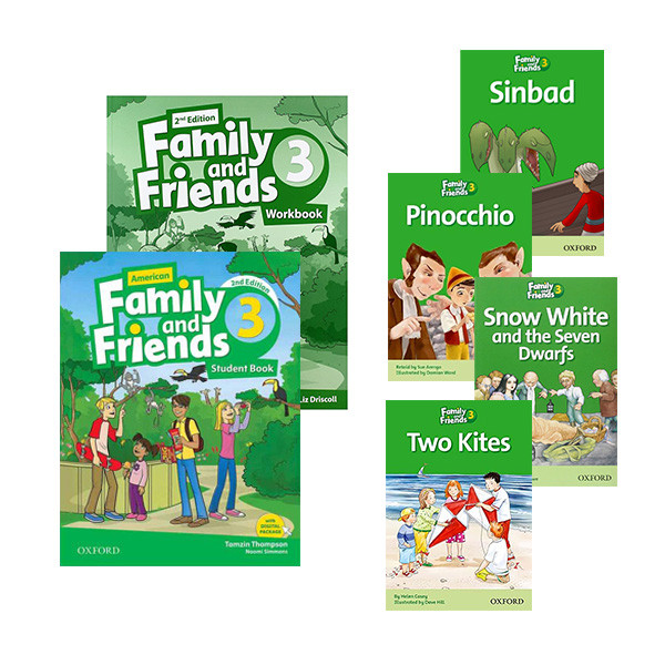 کتاب Family and Friends 3 اثر Naomi Simmons انتشارات آکسفورد 6 جلدی