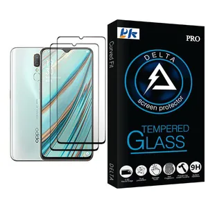 PK Delta Glass MIX002 Screen Protector For Oppo A9 Pack Of 2