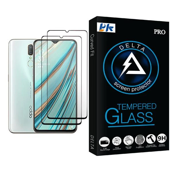 محافظ صفحه نمایش پی کی مدل Delta Glass MIX002 مناسب برای گوشی موبایل اوپو A9 بسته دو عددی