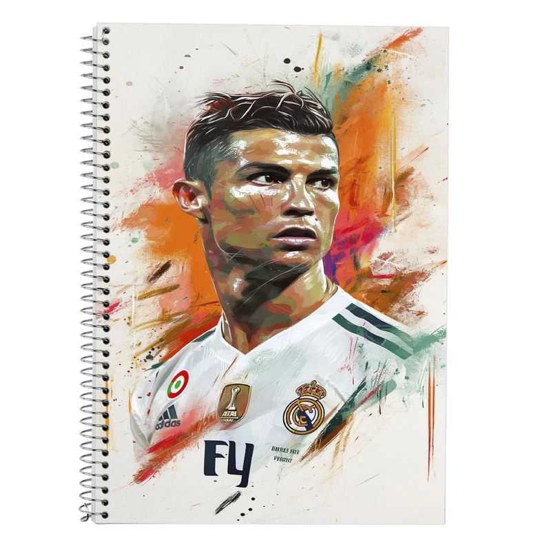 دفتر زبان 50 برگ مدوپد مدل دو خط طرح رونالدو ronaldo کد DF13460