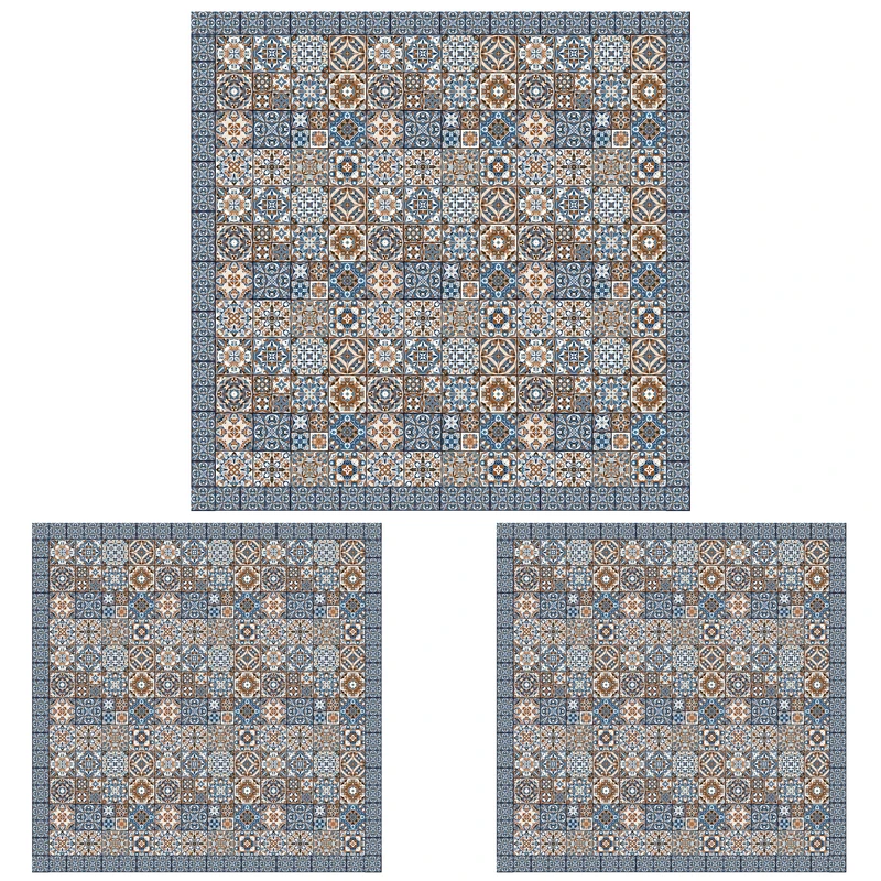 ست رومیزی سه تکه طرح چهارخونه کد 999