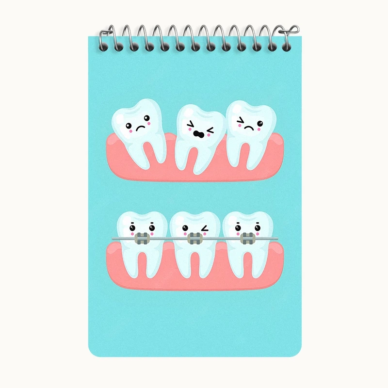 دفتر یادداشت 50 برگ خندالو طرح دندان و دندان پزشکی کودکانه کد F9819