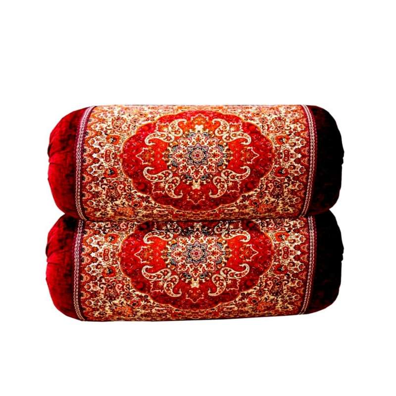 پشتی ترمه مدل شاه نشین طرح خانسالار کد 60060 بسته دو عددی