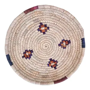 سینی حصیری مدل گلدار کد 02
