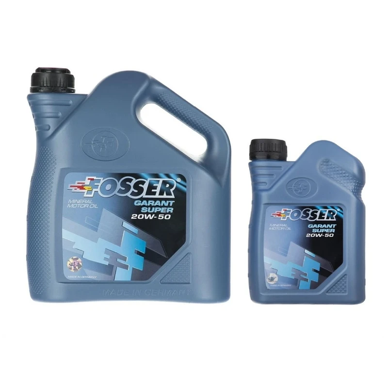 روغن موتور خودرو بنزینی فوسر مدل Garant Super 20W-50 حجم 5 لیتر مجموعه 2 عددی