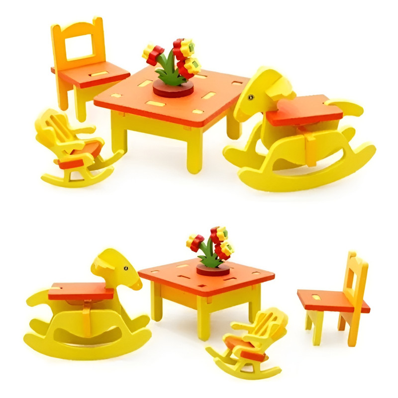 اسباب بازی چوبی مدل میز و صندلی