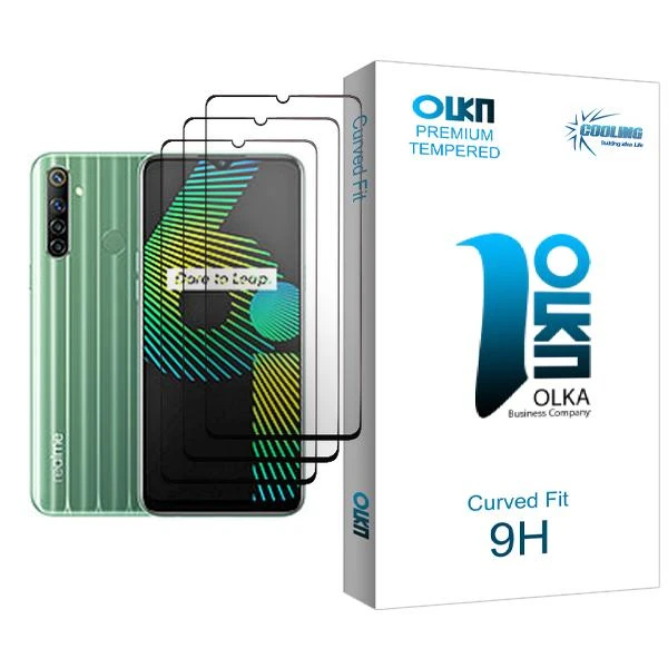 محافظ صفحه نمایش کولینگ مدل Olka Glass MIX003 مناسب برای گوشی موبایل ریلمی 6i بسته سه عددی