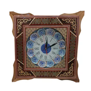 ساعت دیواری خاتم کاری طرح نقاشی تذهیب کد 62
