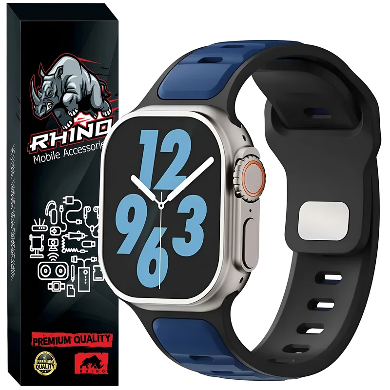 بند راینو مدل Simple-2C مناسب برای اپل واچ سایز 45 / 46 میلی متری سری 7/8/9/10/11