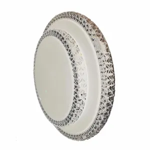 چراغ سقفی 36 وات مودی مدل دوطبقه دور کریستالی ریموت دار