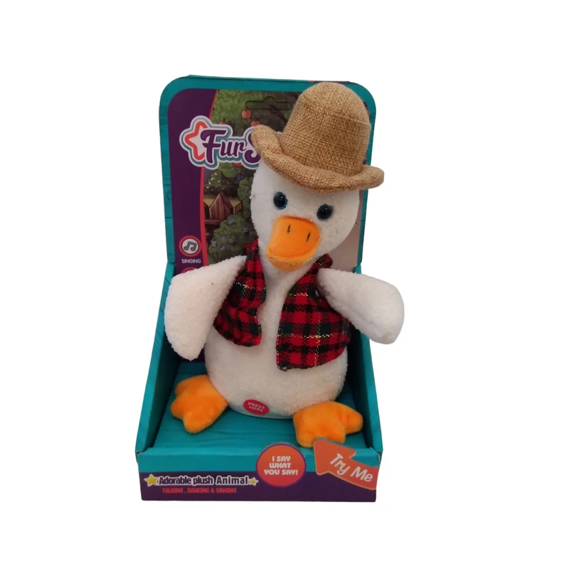 عروسک مدل اردک موزیکال ارتفاع 22 سانتی‌متر