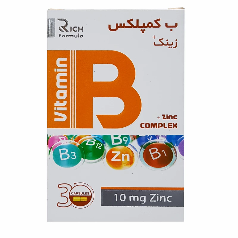 کپسول ب کمپلکس زینک ریچ فرمولا بهستان بسته 30 عددی