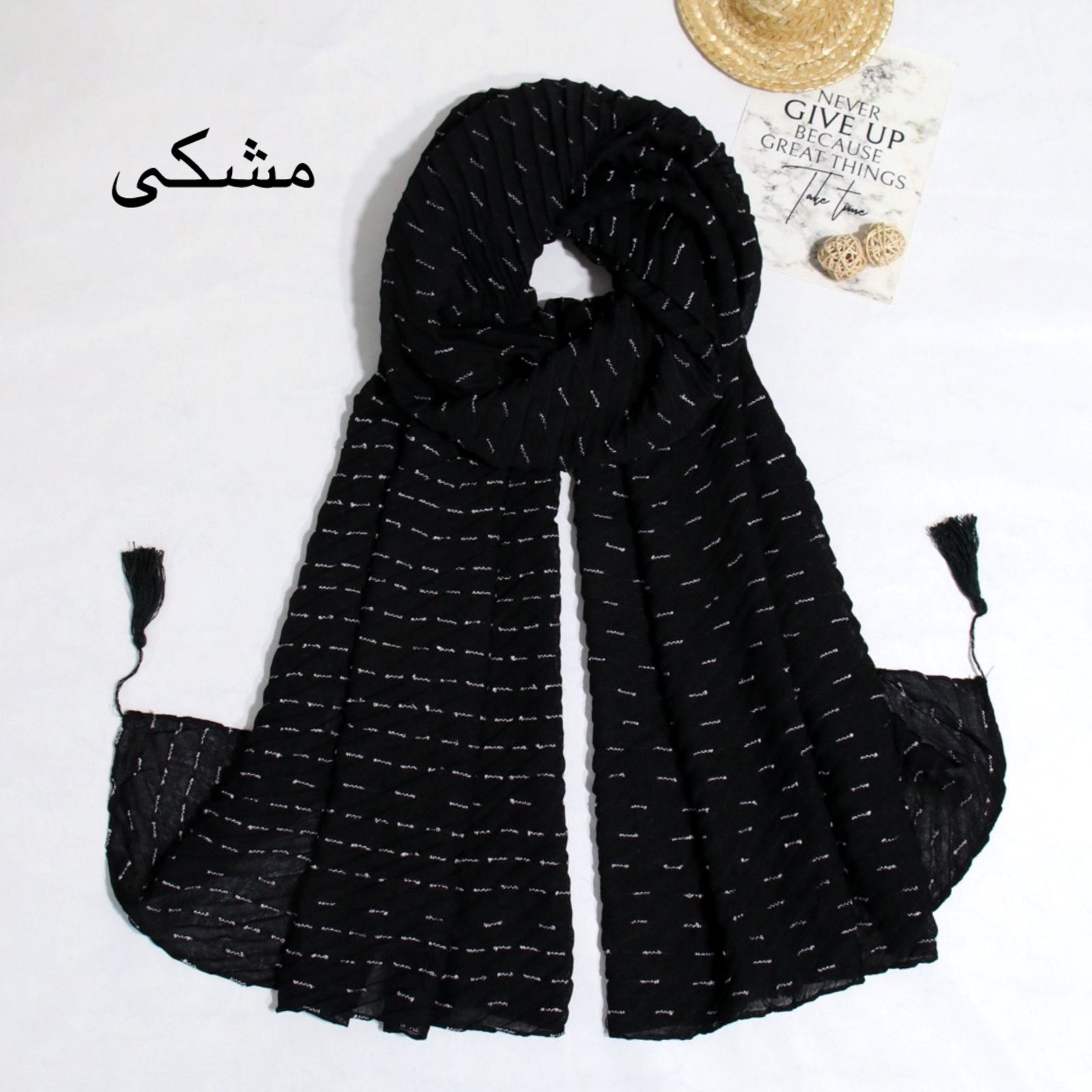 شال زنانه مدل نخی ساده پاییزه طرح کوک دوزی کد ana-9200 -  - 27